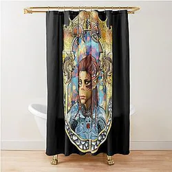 Laezel Stained Glass Shower Curtain