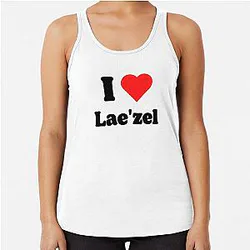 I Love Laezel Racerback Tank Top