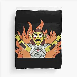 Laezel on Fire Duvet Cover