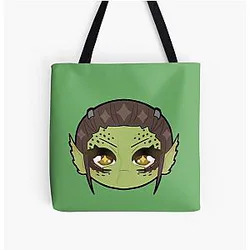 Laezel Face Over Print Tote Bag