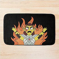 Laezel on fire Bath Mat