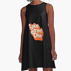 Lake Street Dive Orange A-Line Dress