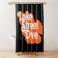 Lake Street Dive Orange Shower Curtain