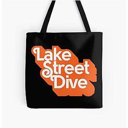 Lake Street Dive Orange All Over Print Tote Bag