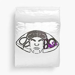 Lamar Jackson B'More Ravens QB 8 Logo Duvet Cover