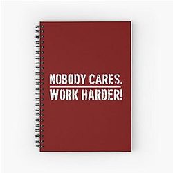Lamar Jackson Nobody Cares Spiral Notebook