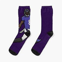 Lamar Jackson Running Touchdown Socks
