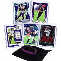 Katouigb Lamar Jackson Football Cards Assorted Bundle - Baltimore Ravens Trading Card Gift Set