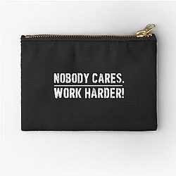 Lamar Jackson Nobody Cares Work Harder Zipper Pouch