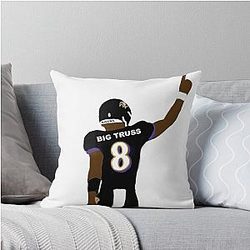 Lamar Jackson - Big Truss Throw Pillow
