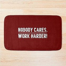 Lamar Jackson Nobody Cares Work Harder Bathroom Mat