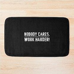 Lamar Jackson Nobody Cares Work Harder Bath Mat