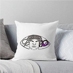 Lamar Jackson Ravens QB 8 Logo Throw Pillow
