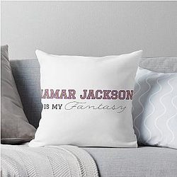 Lamar Jackson Baltimore Ravens NFL Throw Pillow
