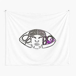Lamar Jackson Ravens QB 8 Logo Tapestry