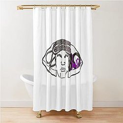 Lamar Jackson Ravens QB 8 Logo Shower Curtain