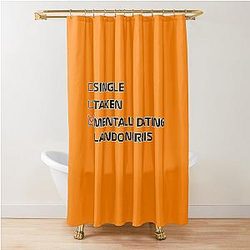 Mentally Dating Lando Norris Shower Curtain