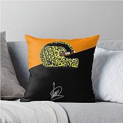 Lando Norris Formula 1 Night Helmet Design Throw Pillow