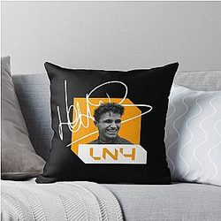 Lando Norris Signature Throw Pillow