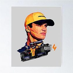 Lando Norris Low Poly Poster