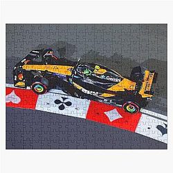 Lando Norris racing in the 2025 Las Vegas Grand Prix Jigsaw Puzzle