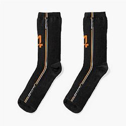 F1 2025 Lando Norris Carbon Black and Orange Socks