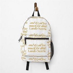 And it's too much for Lando Norris Formula One backpack