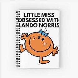 Little Miss Obsessed with Lando Norris Spiral Notebook