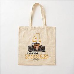 Lando Norris Cotton Tote Bag