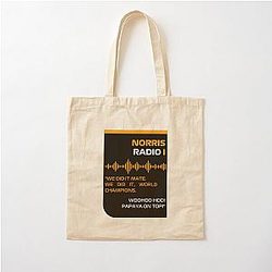 Papaya Lando Norris Radio Cotton Tote Bag