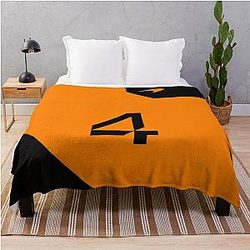 Lando Norris McLaren F1 colors inspired Throw Blanket