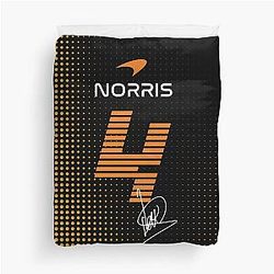 Lando Norris Retro Art Duvet Cover