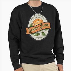 Larry June Orange Season Pullover Sweatshirt
