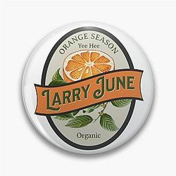 Larry June Orange Season Sock It To Me Pin