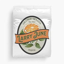 Larry June Orange Season Sock It To Me Duvet Cover