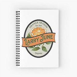 Larry June Orange Season Spiral Notebook