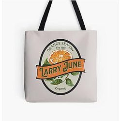 Larry June Orange Season Yee Sock It To Me All Over Print Tote Bag