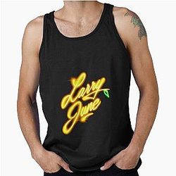 Larry June Orange Season Tank Top