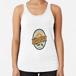 Larry June Orange Racerback Tank Top