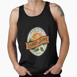 Larry June Orange Season Sock It To Me Tank Top