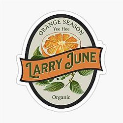 Larry June Orange Season Sticker
