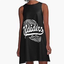 Art Las Vegas Raiders A Line Dress
