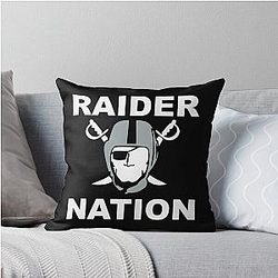 Art Las Vegas Raiders Throw Pillow