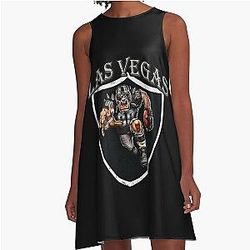 Art Las Vegas Raiders A Line Dress