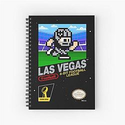 Las Vegas Raiders 8-bit Videogame Spiral Notebook