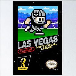 Las Vegas Raiders 8-bit Videogame Cartridge Poster