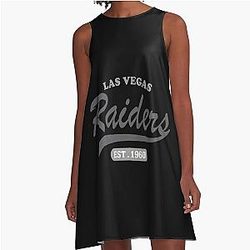 Art Las Vegas Raiders A Line Dress