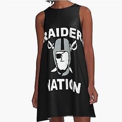 Art Las Vegas Raiders A Line Dress