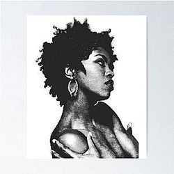 Lauryn Hill Retro Halftone Poster