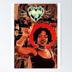 Divine Afro Collage Portrait For Soul Art Lovers Gift Poster